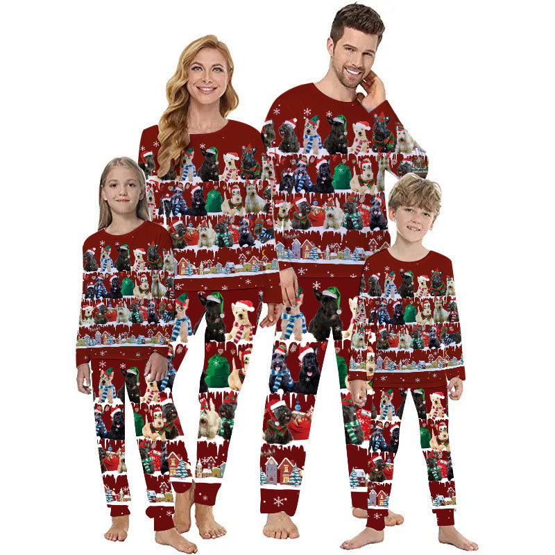 Scottish Terrier Snow Christmas Back