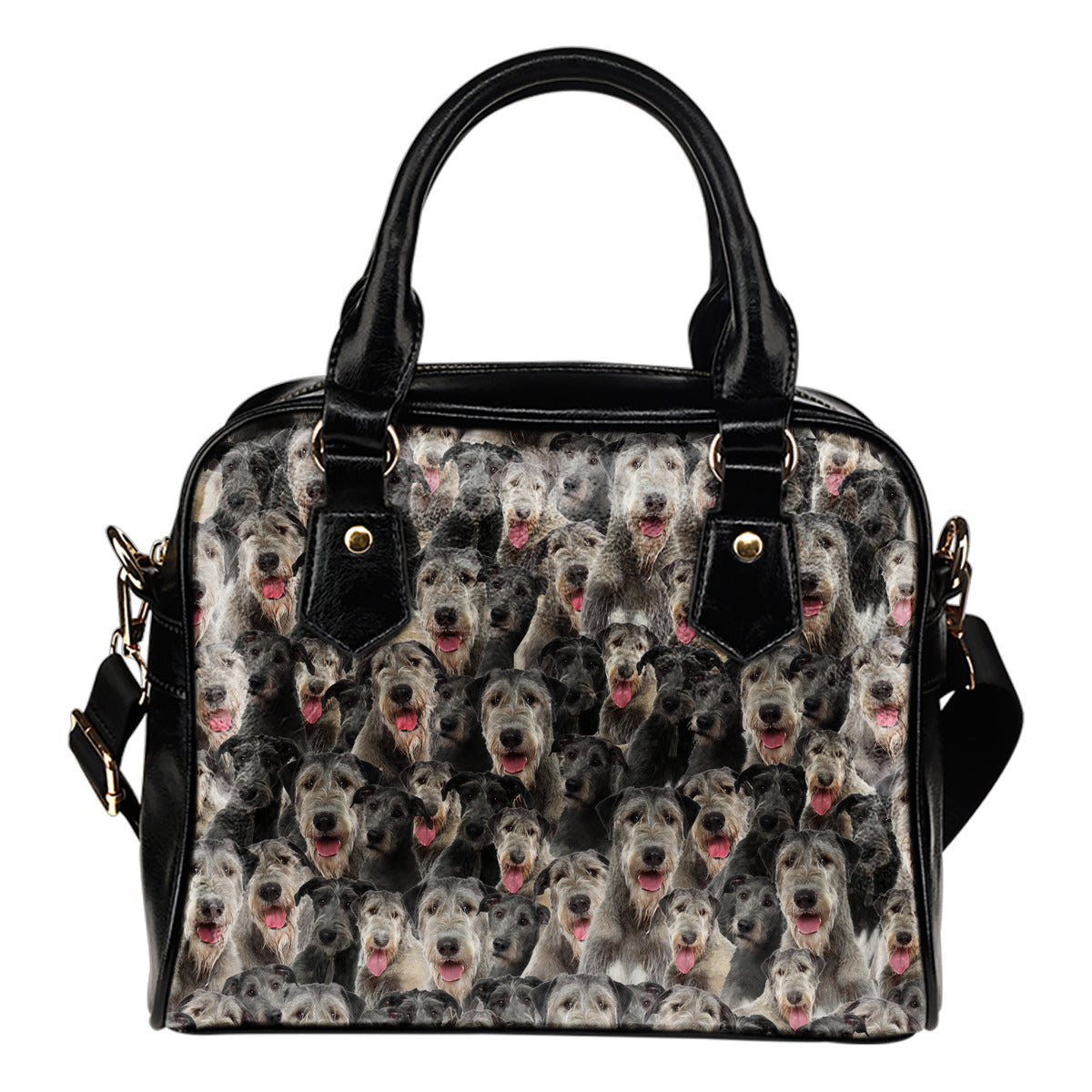 Irish Wolfhound Full Face Shoulder Handbag