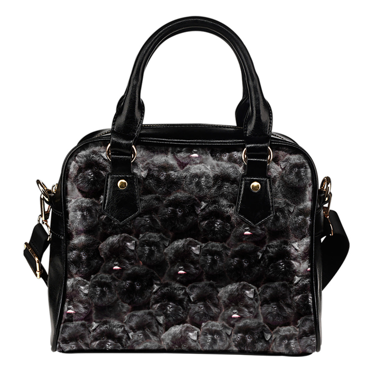 Affenpinscher Full Face Shoulder Handbag