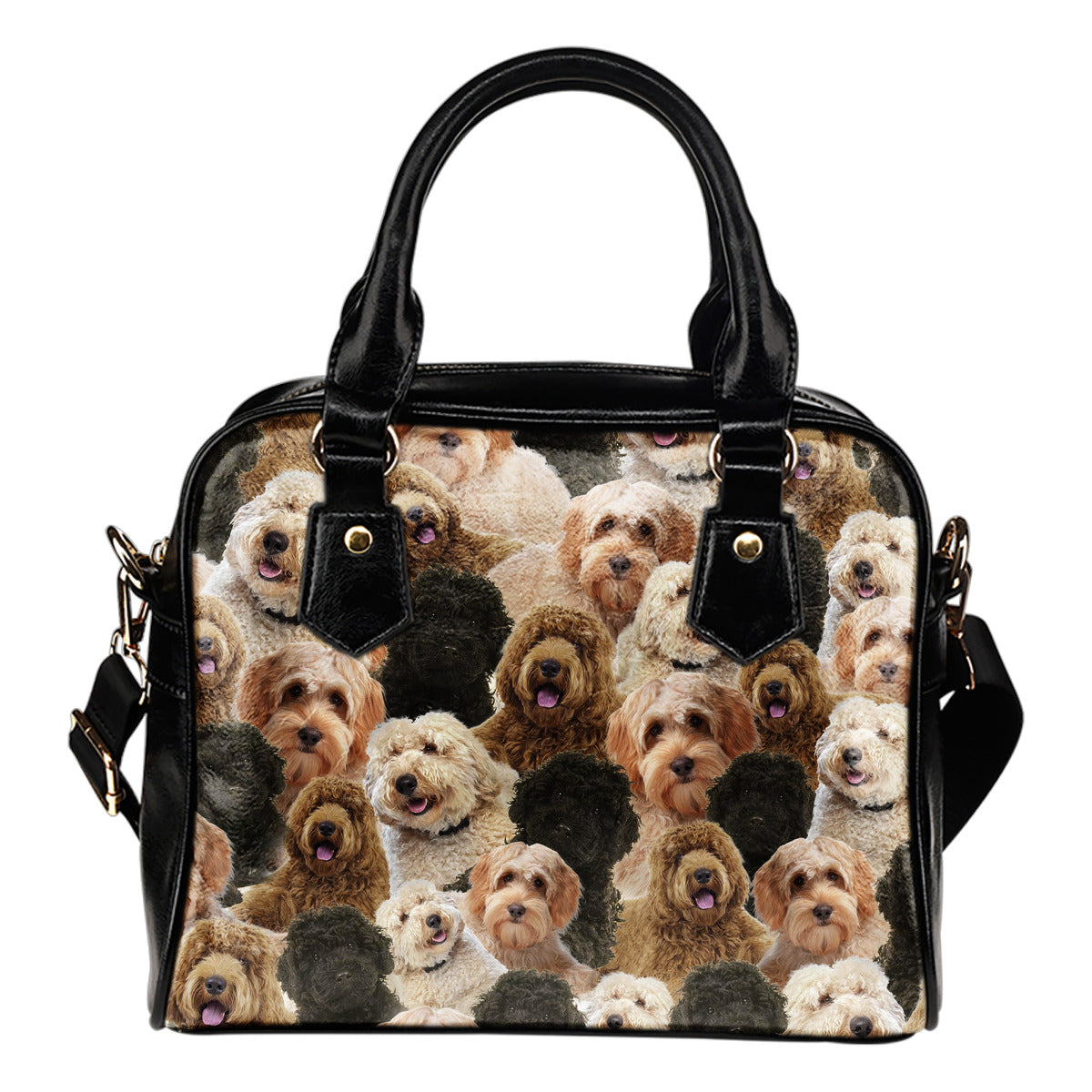 Labradoodle Full Face Shoulder Handbag