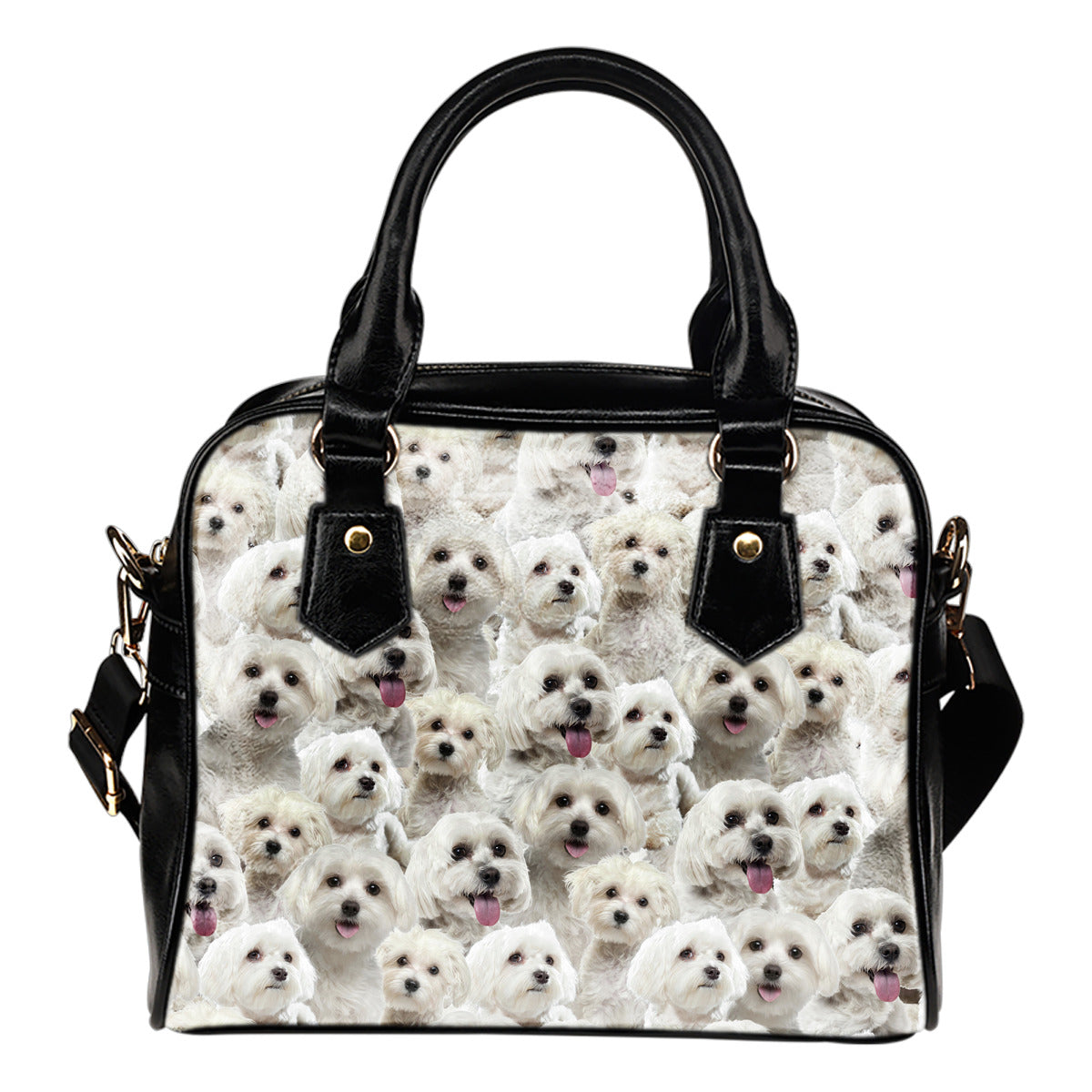 Maltese Full Face Shoulder Handbag