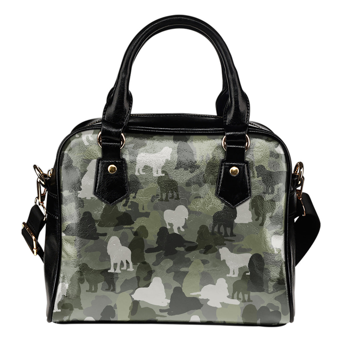 Cocker Spaniel Camo Shoulder Handbag