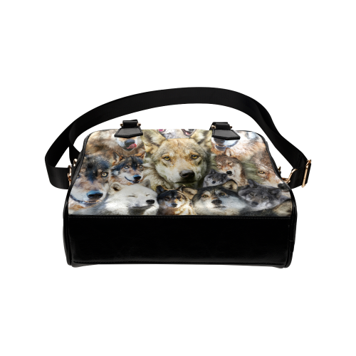 Wolf Face Shoulder Handbag