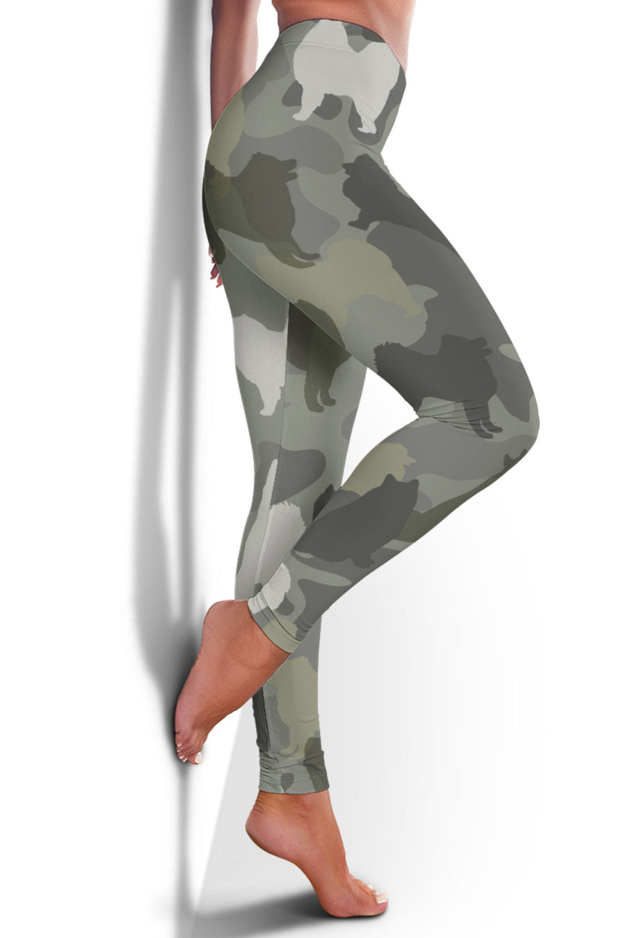 American Eskimo Dog Camo Legging