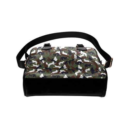 Cat Camo Shoulder Handbag