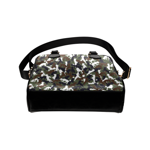 Poodle Camo Shoulder Handbag