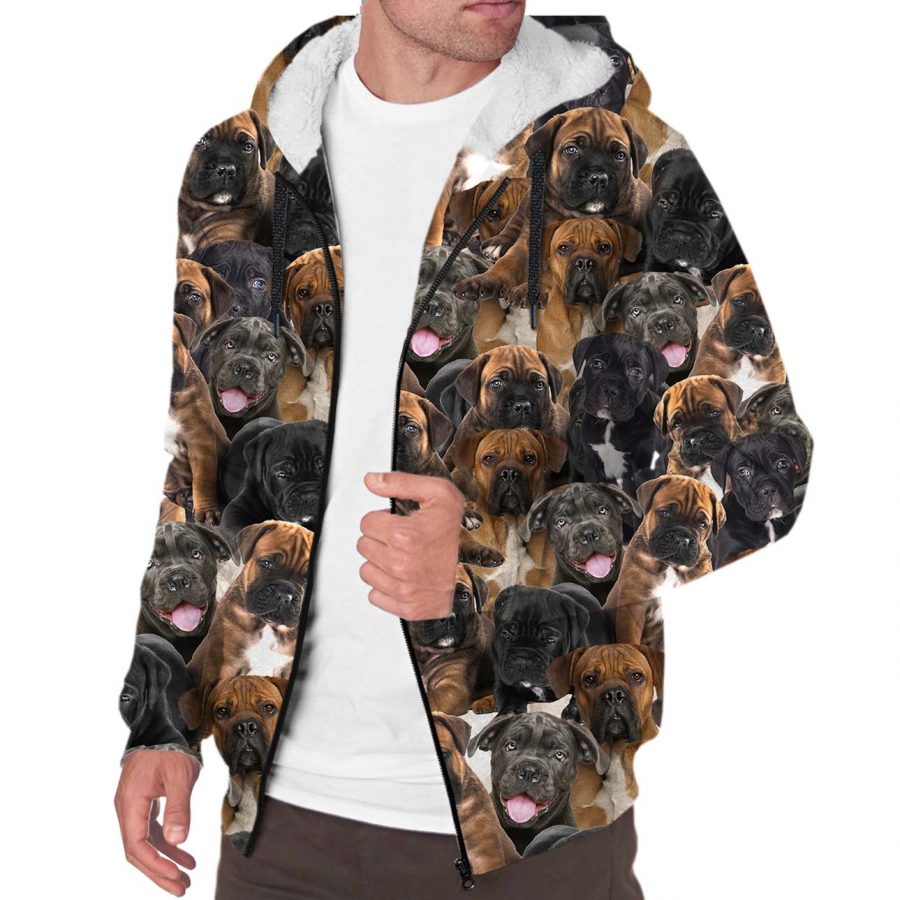 Cane Corso Full Face Fleece Hoodie