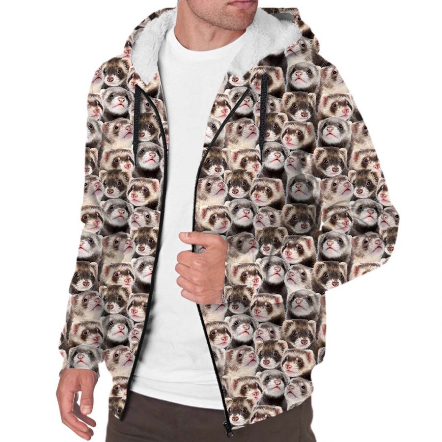 Ferret Full Face Fleece Hoodie