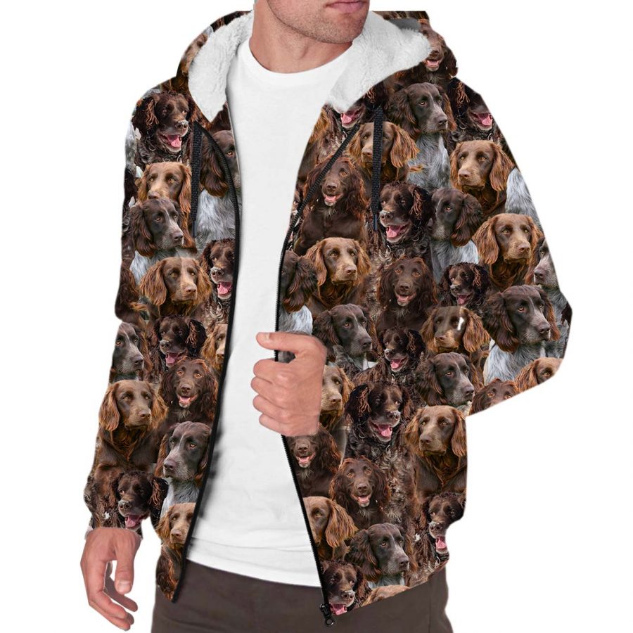 German Spaniel Full Face Fleece Hoodie