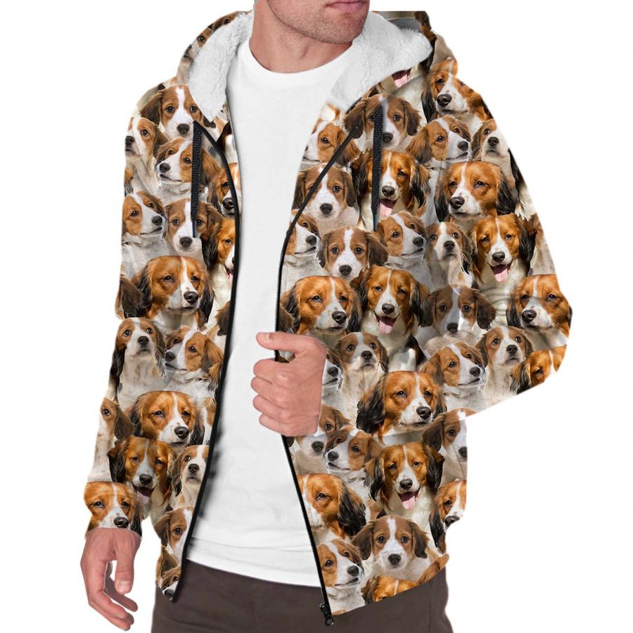 Kooikerhondje Full Face Fleece Hoodie