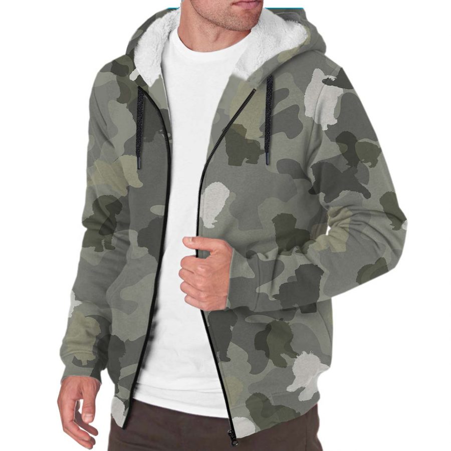 Maltipoo Camo Fleece Hoodie
