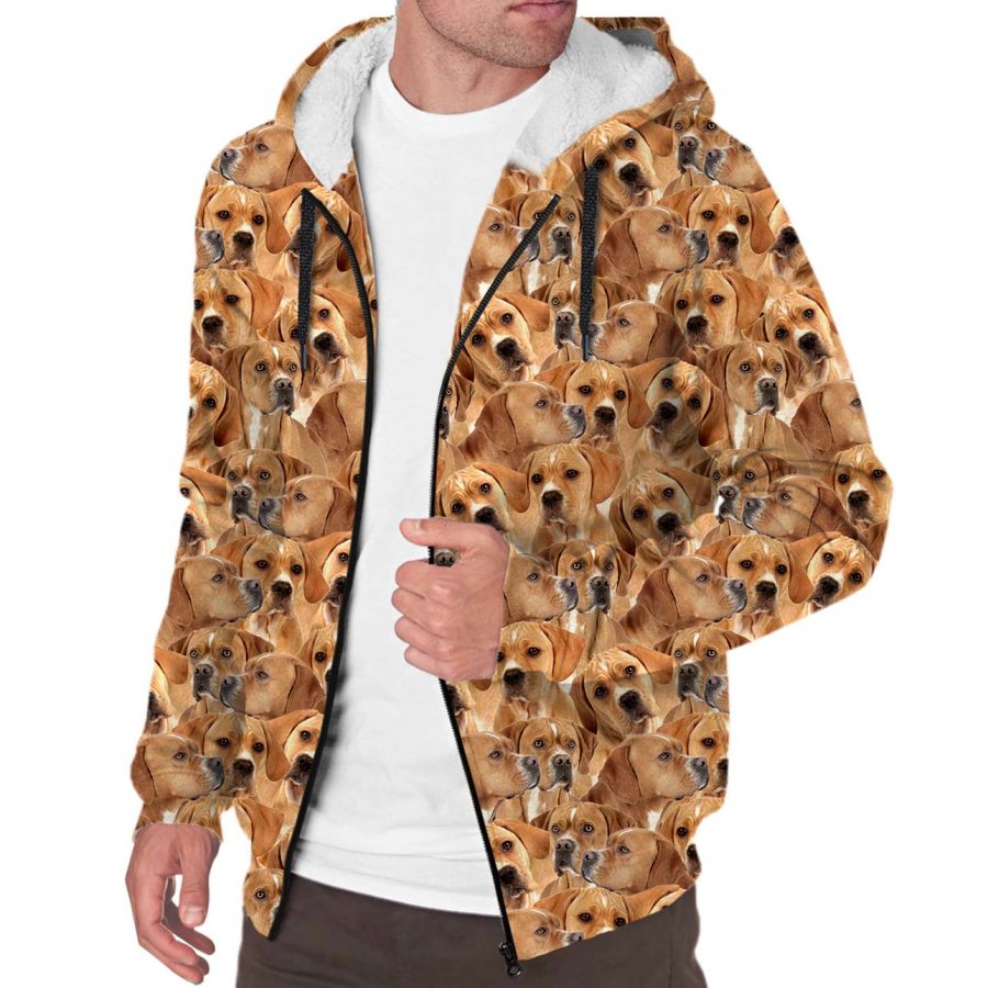 Portuguese Pointer Full Face Fleece Hoodie