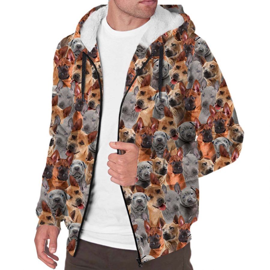 Thai Ridgeback Full Face Fleece Hoodie