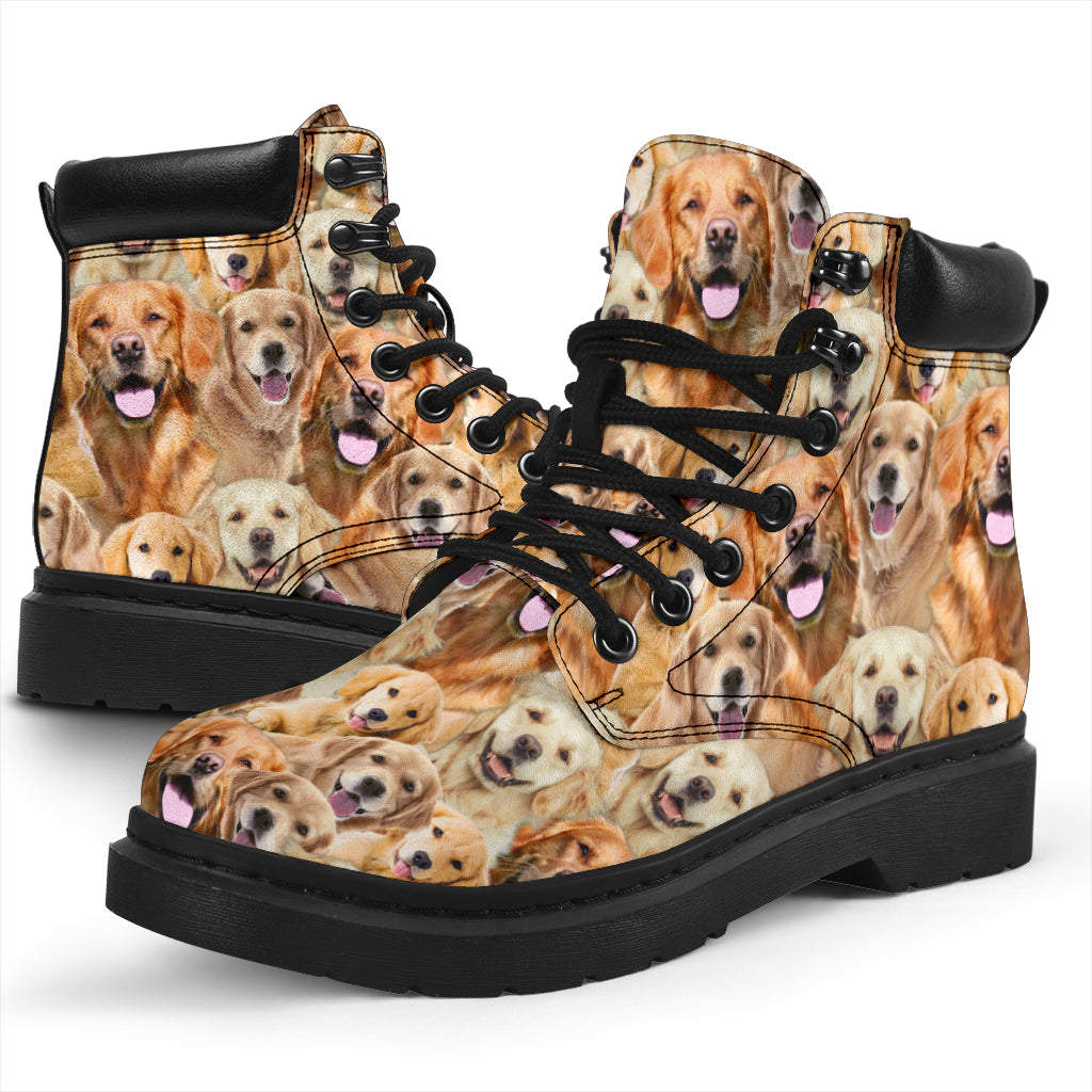 Golden Retriever Full Face AllSeason Boots Dream Come True Chanel