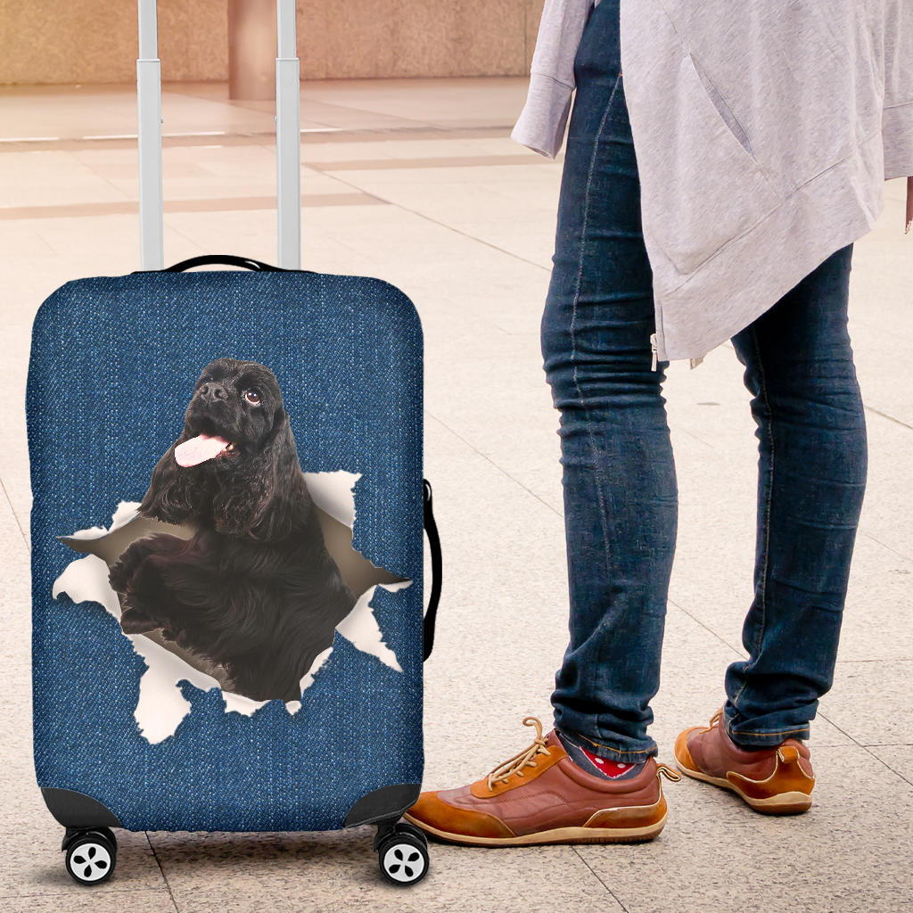 Cocker Spaniel Torn Paper Luggage Covers