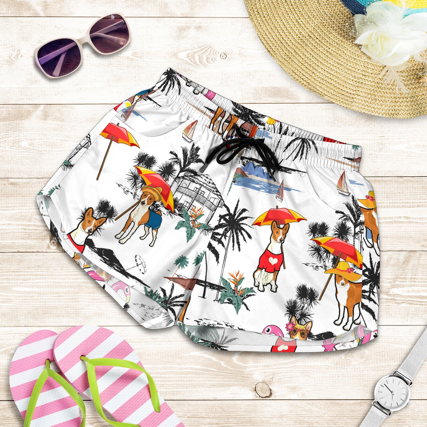 Basenji-Summer Beach-SW