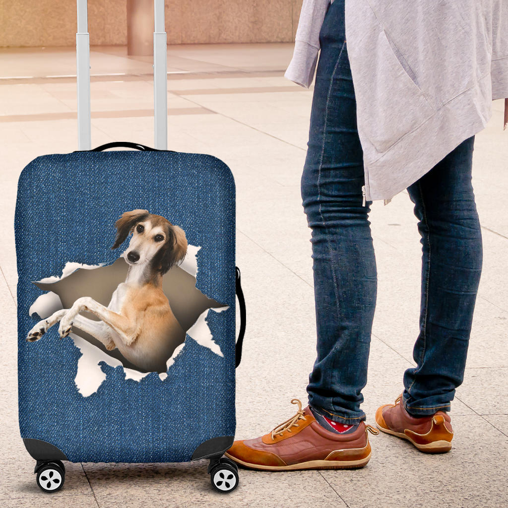 Saluki Torn Paper Luggage Covers