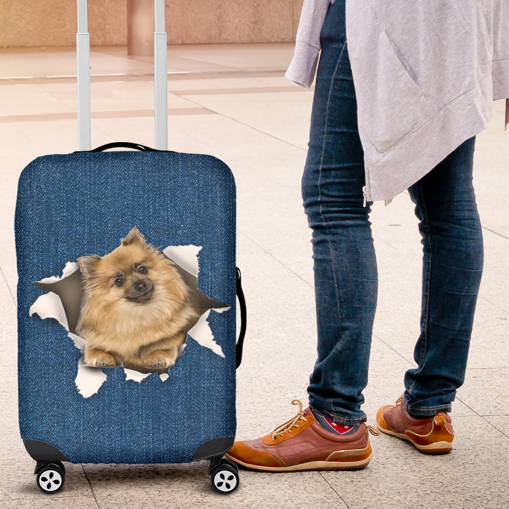 German Spitz Torn Paper Luggage Covers