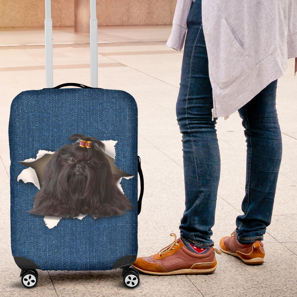 Shih Tzu Torn Paper Luggage Covers
