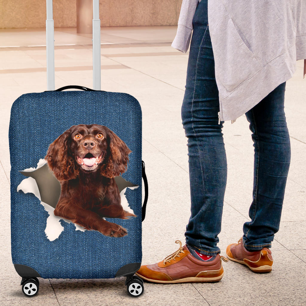 Boykin Spaniel Torn Paper Luggage Covers