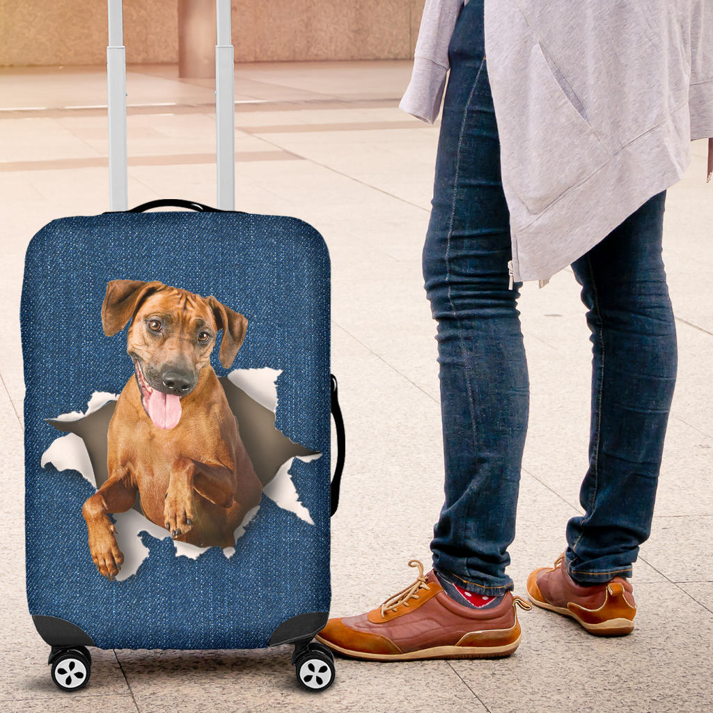 Rhodesian Ridgeback Torn Paper Luggage Covers