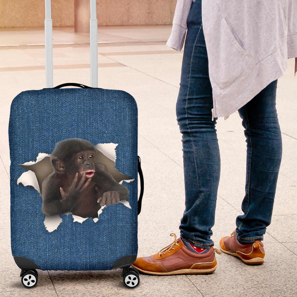 Monkey Torn Paper Luggage Covers