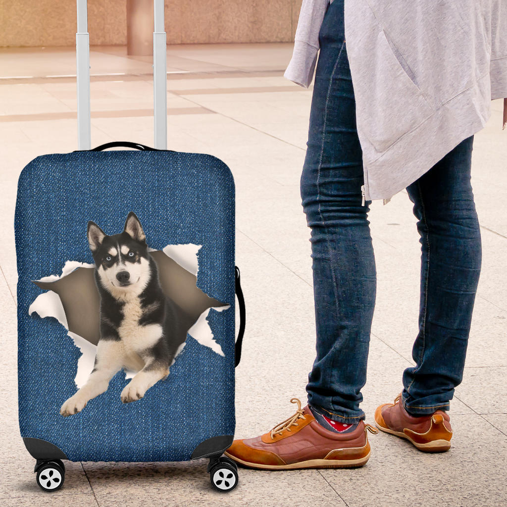 Husky Torn Paper Luggage Covers