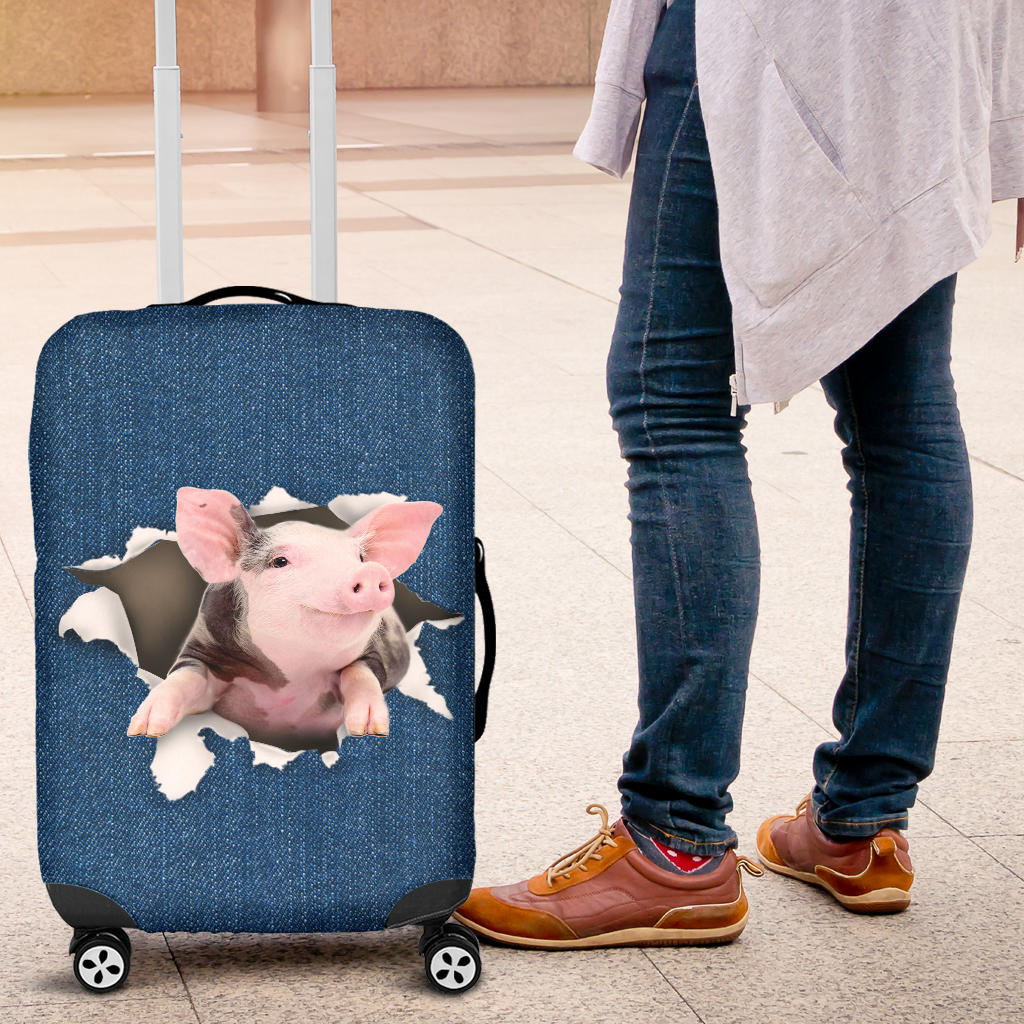 Pig Torn Paper Luggage Covers
