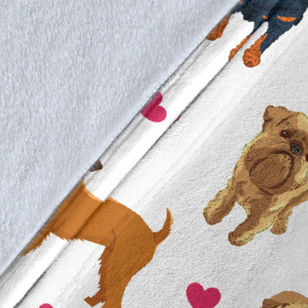 Brussels Griffon Heart Blanket