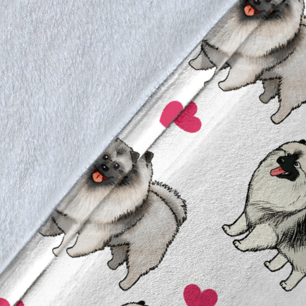 Keeshond Heart Blanket