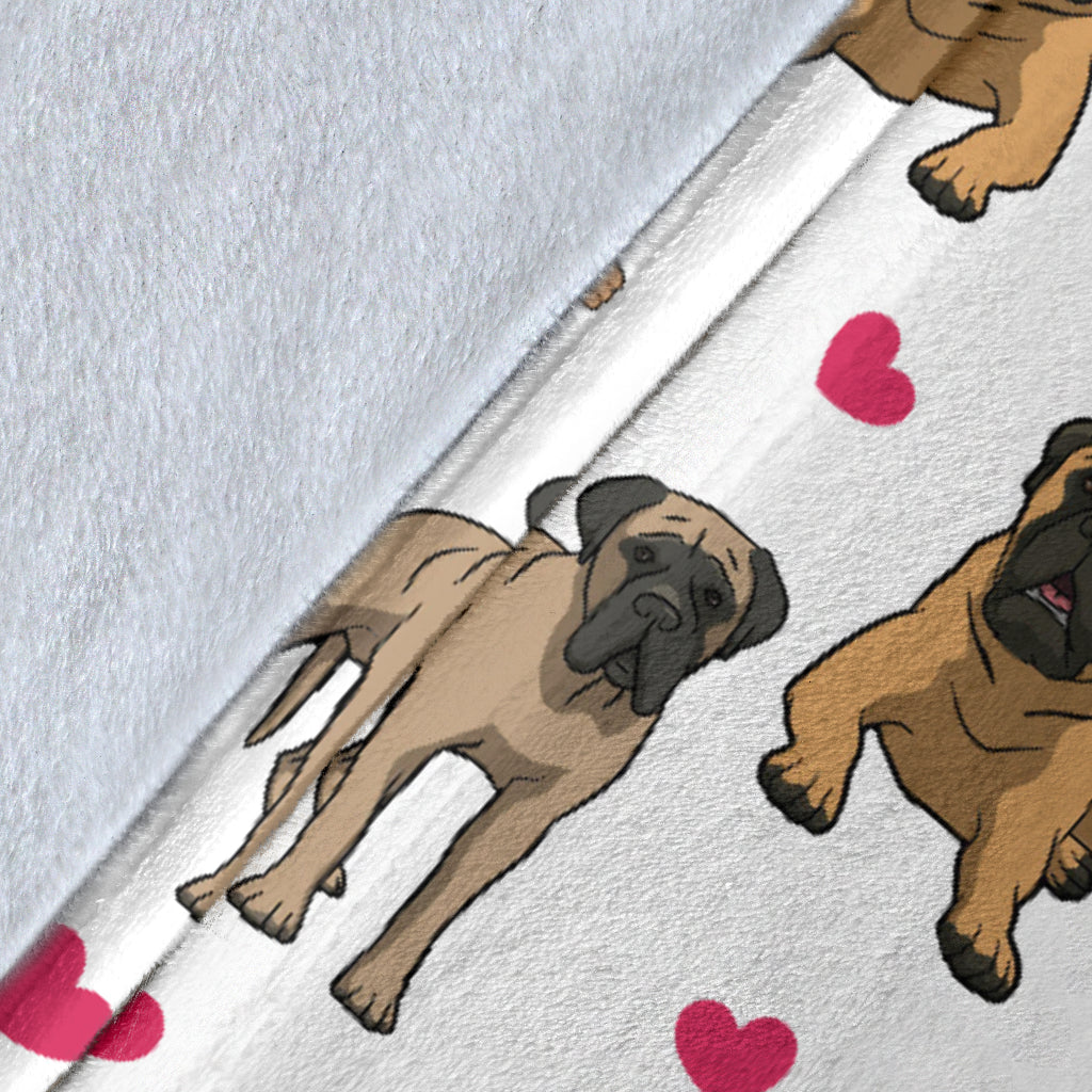 English Mastiff Heart Blanket