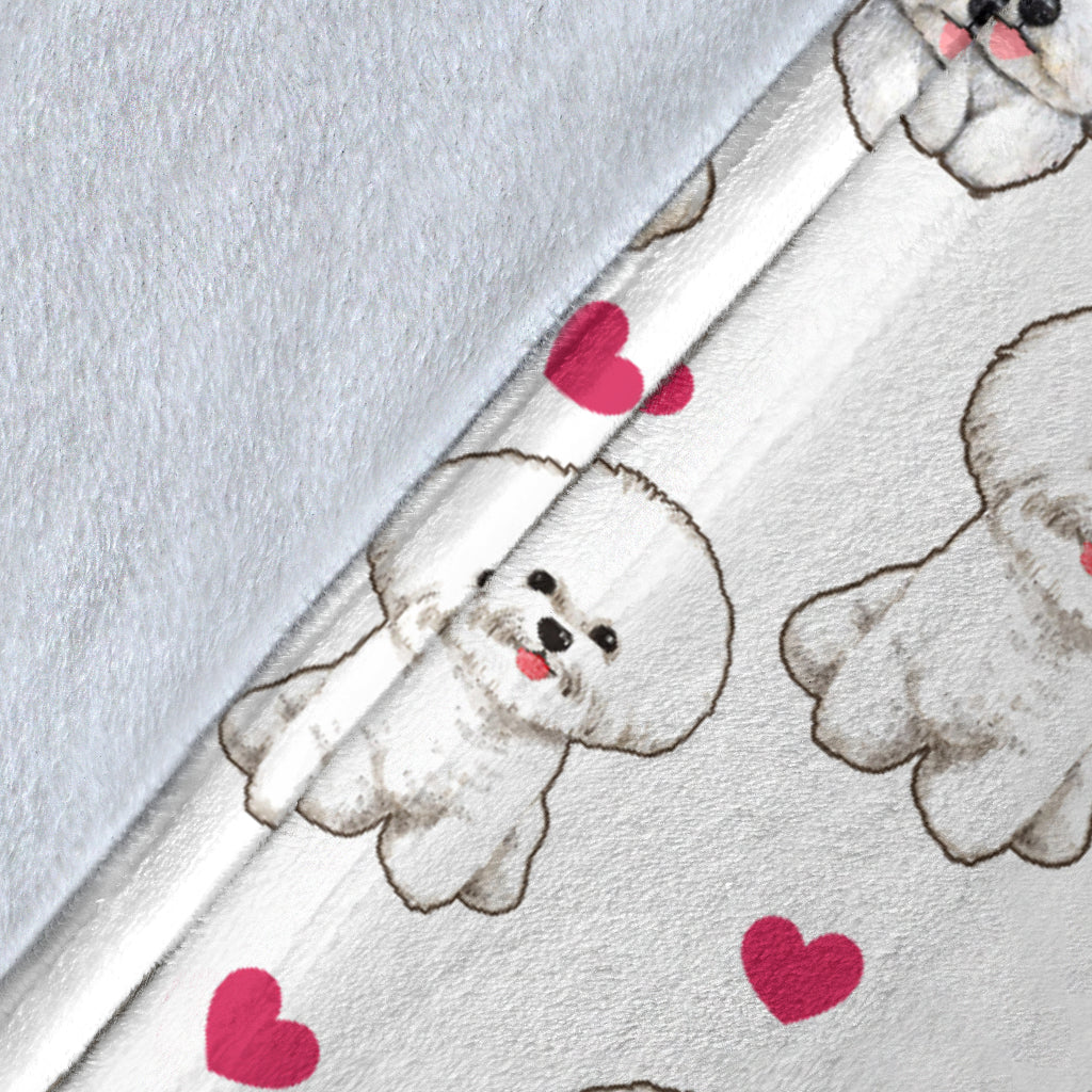 Bichon Heart Blanket