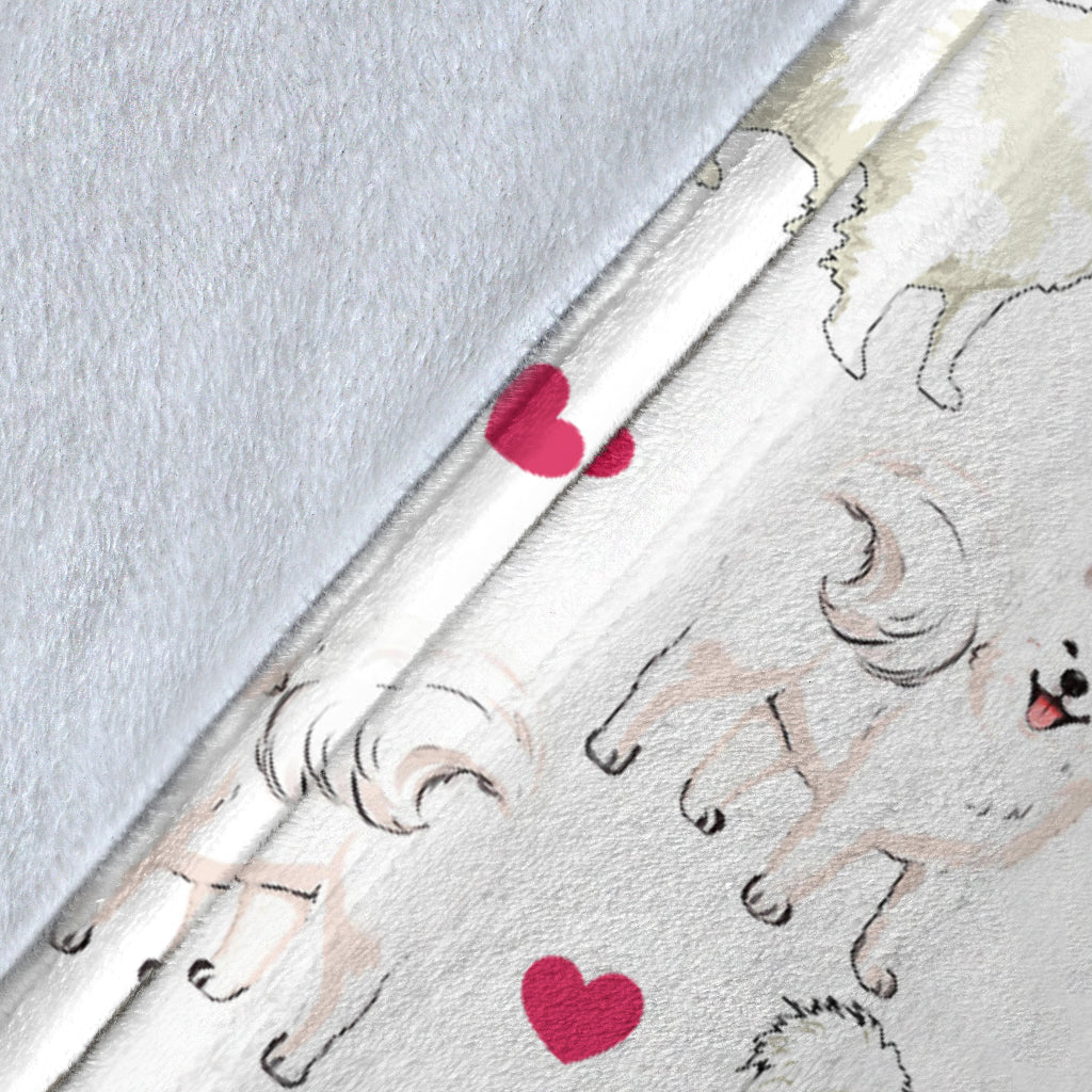 Samoyed Heart Blanket
