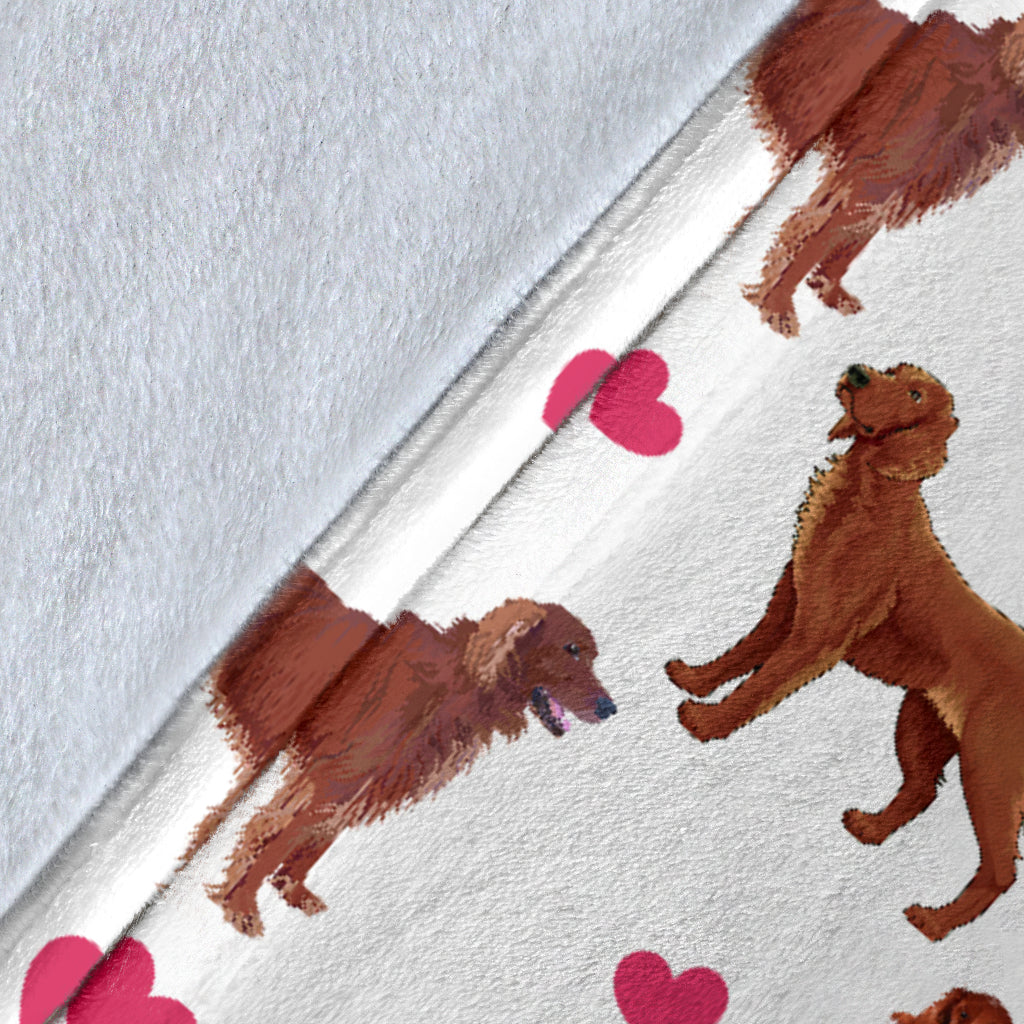 Irish Setter Heart Blanket