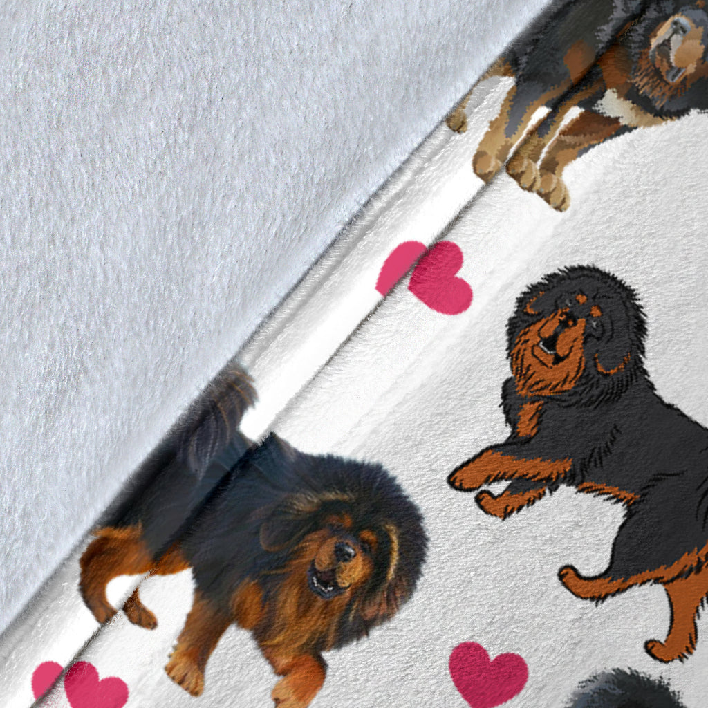 Tibetan Mastiff Heart Blanket