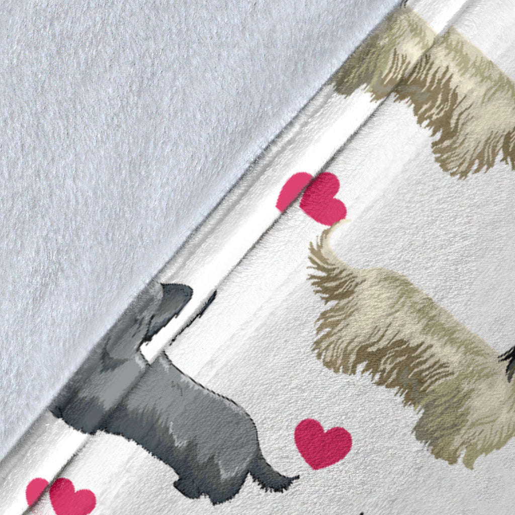 Skye Terrier Heart Blanket