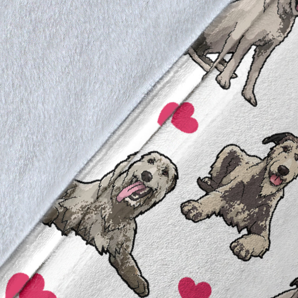 Irish Wolfhound Heart Blanket