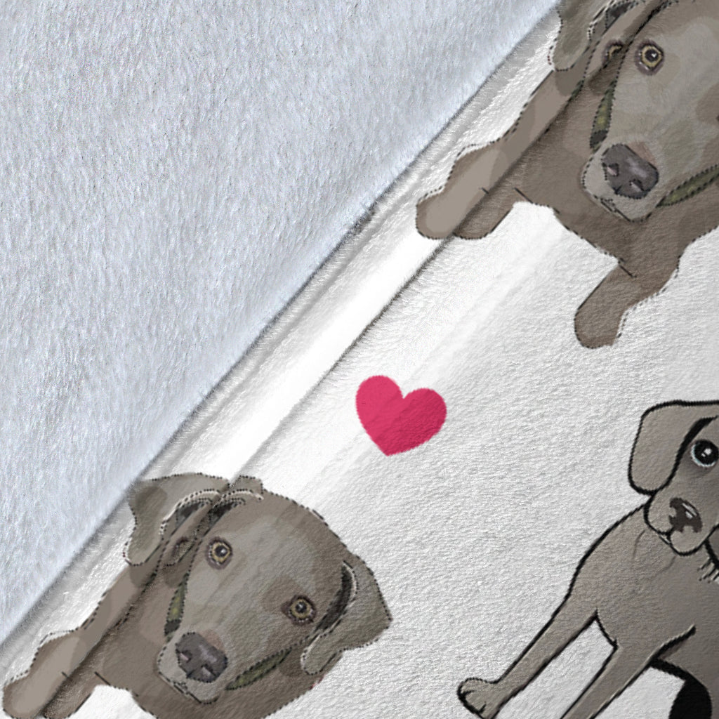 Weimaraner Heart Blanket
