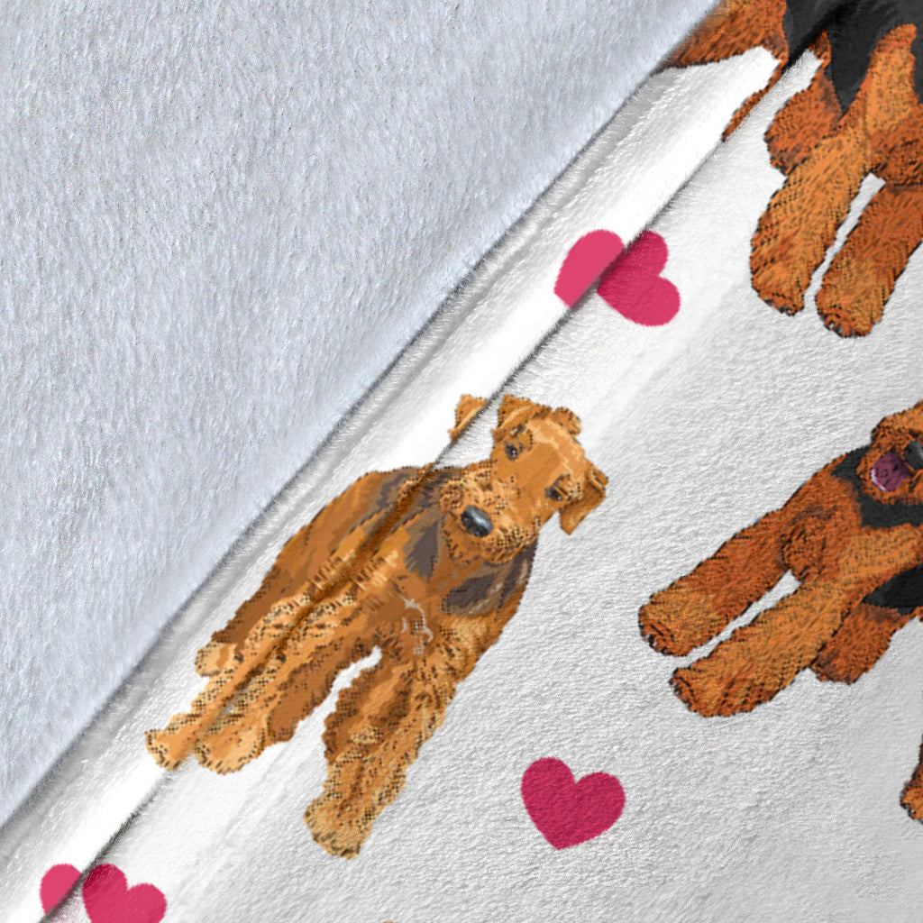 Welsh Terrier Heart Blanket