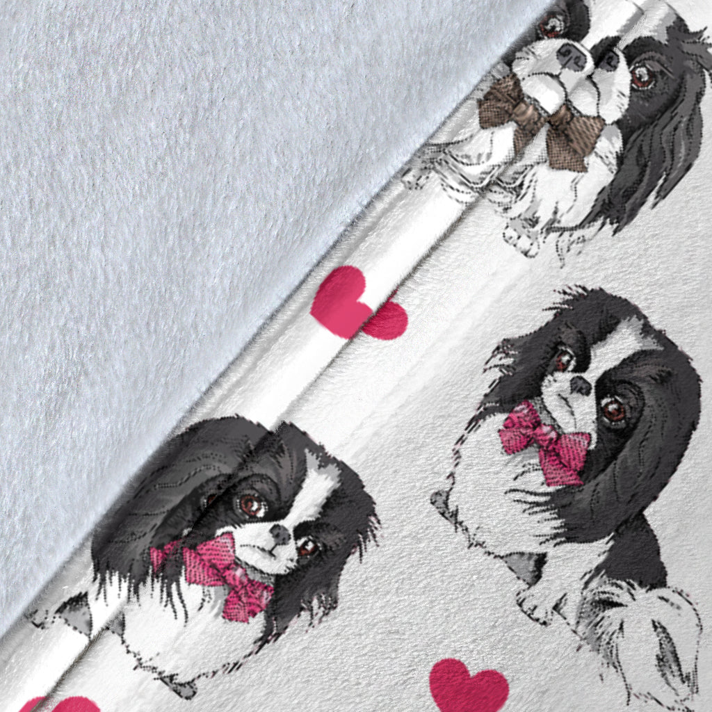 Japanese Chin Heart Blanket