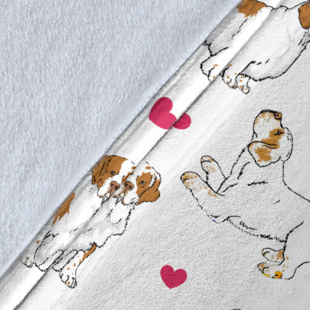 Clumber Spaniel Heart Blanket