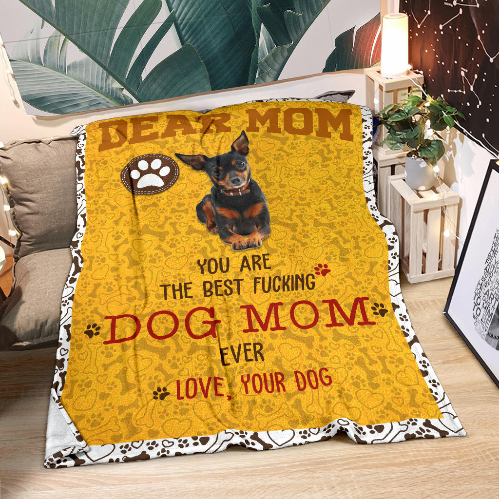 Miniature Pinscher-Dog Mom Ever Blanket