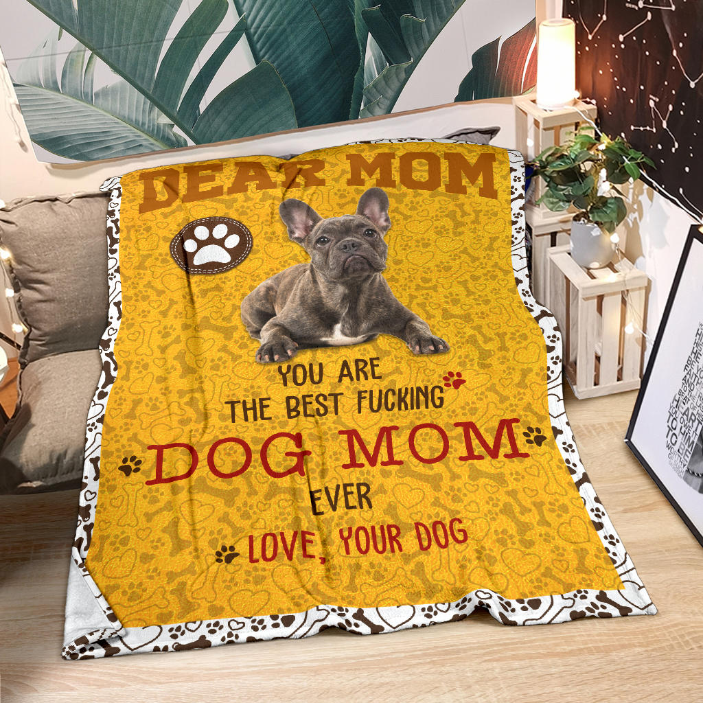 French Bulldog-Dog Mom Ever Blanket