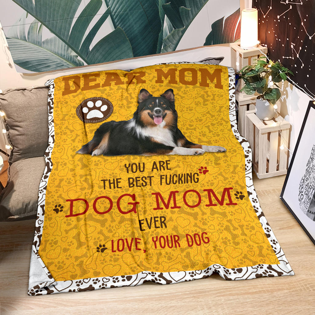 Border Collie 2-Dog Mom Ever Blanket