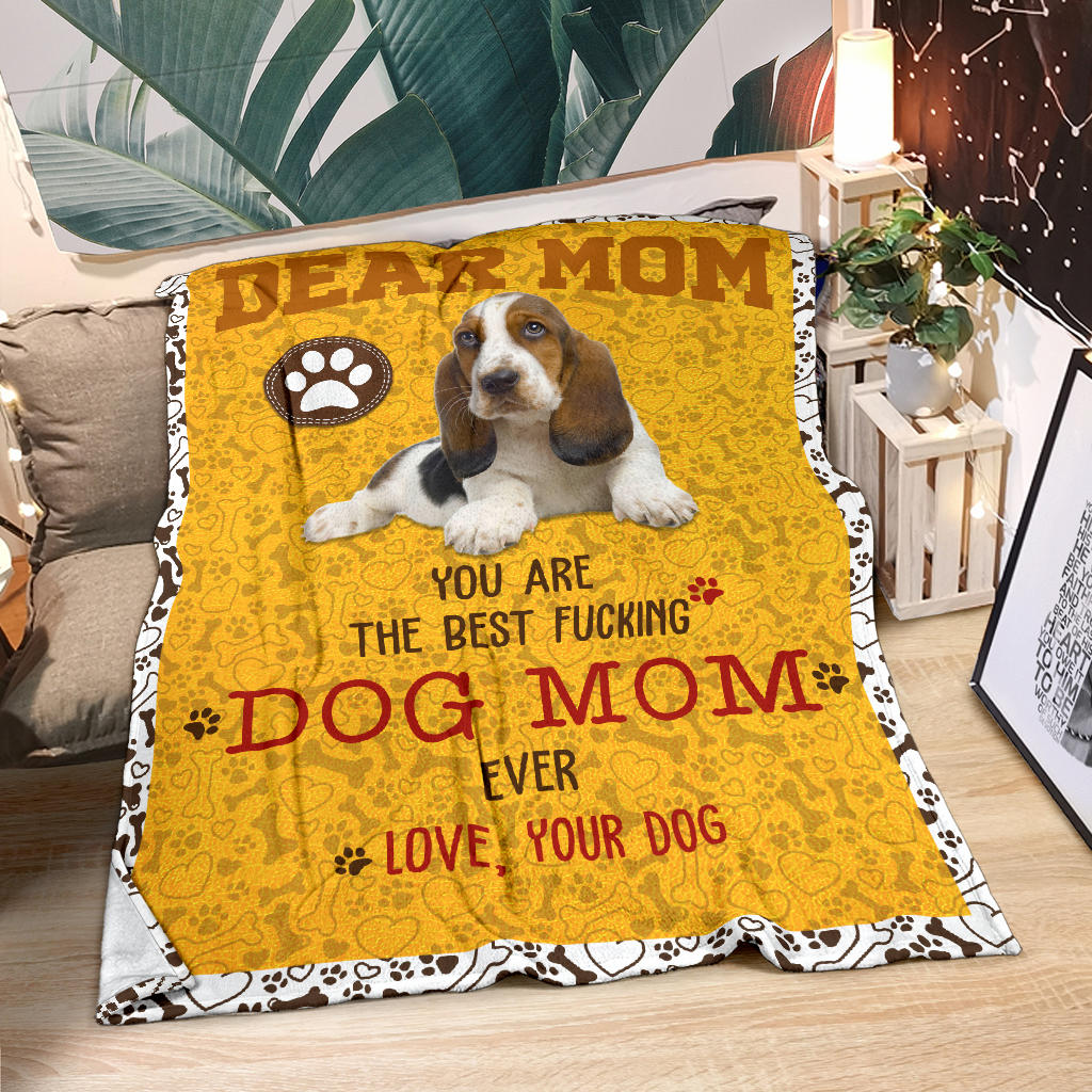 Basset Hound-Dog Mom Ever Blanket