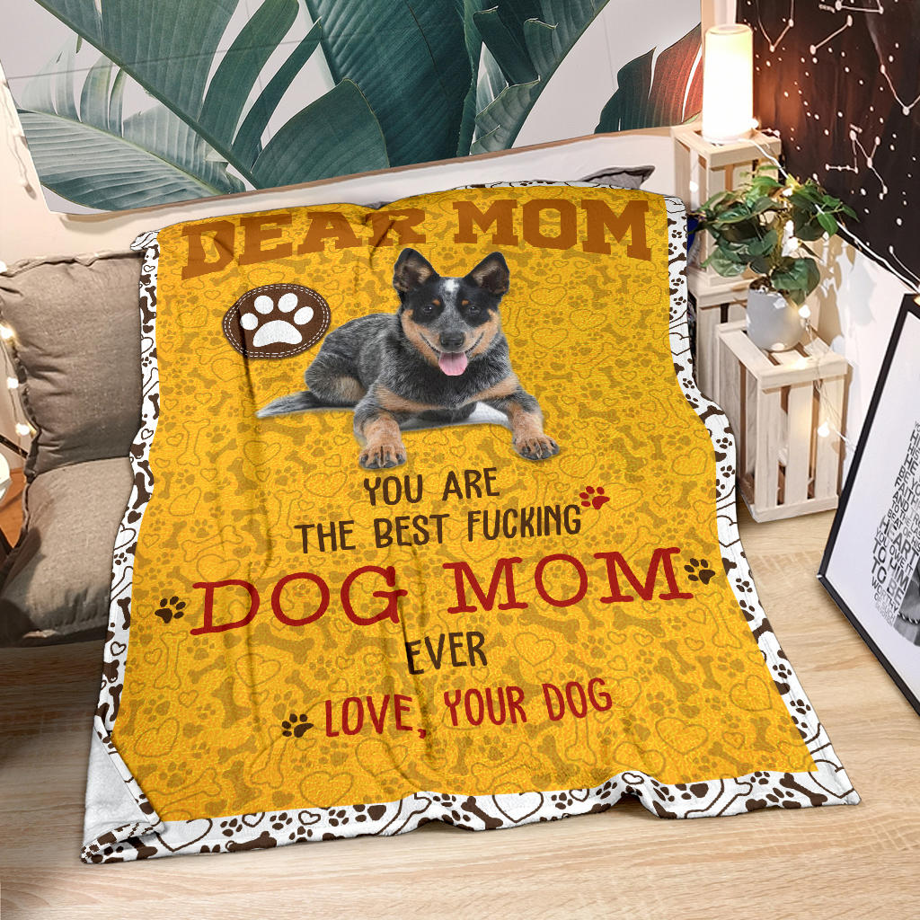 Australian Cattle 2-Dog Mom Ever Blanket