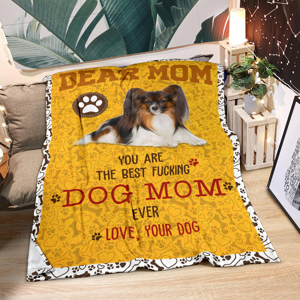 Papillon-Dog Mom Ever Blanket