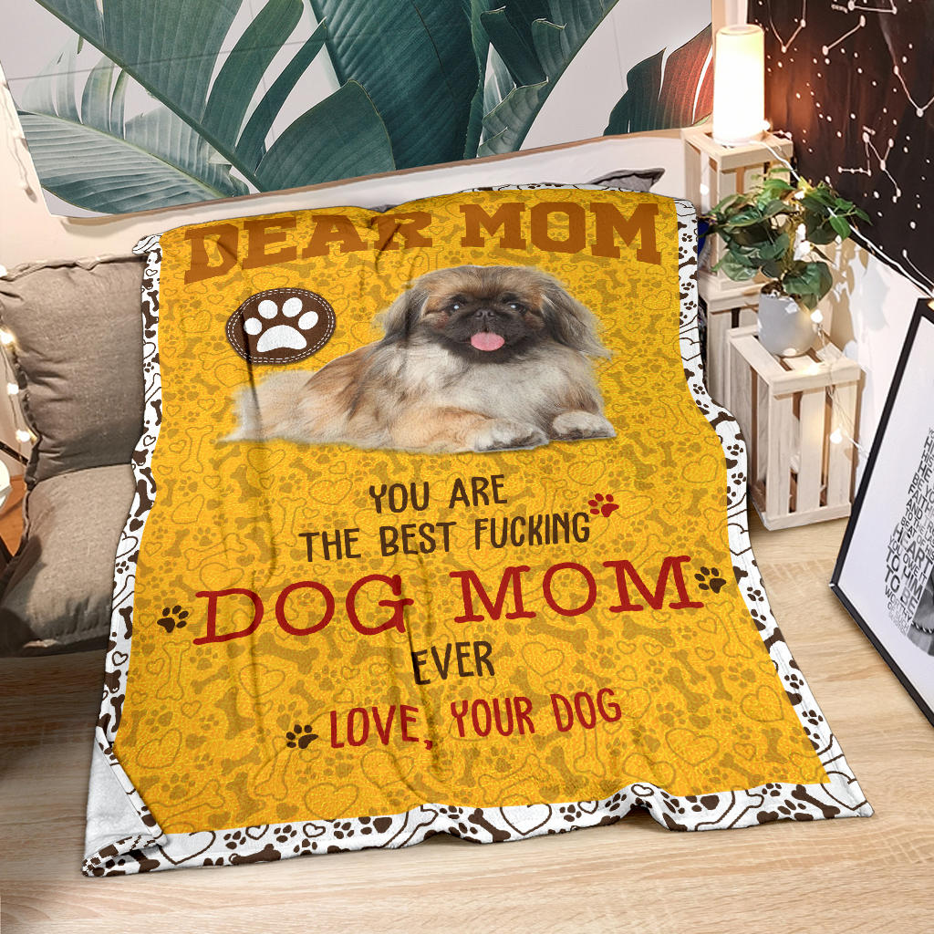 Pekingese-Dog Mom Ever Blanket