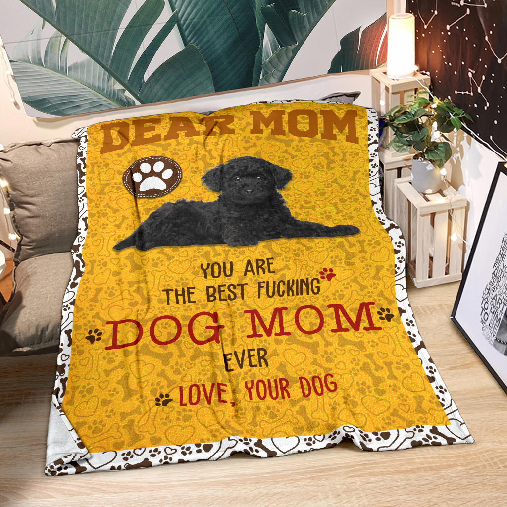 Poodle-Dog Mom Ever Blanket