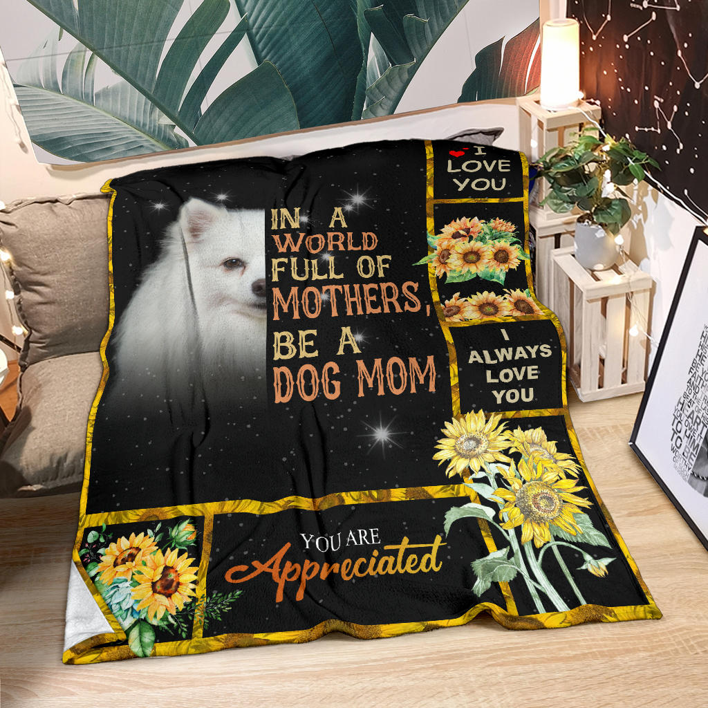 American Eskimo-A Dog Mom Blanket